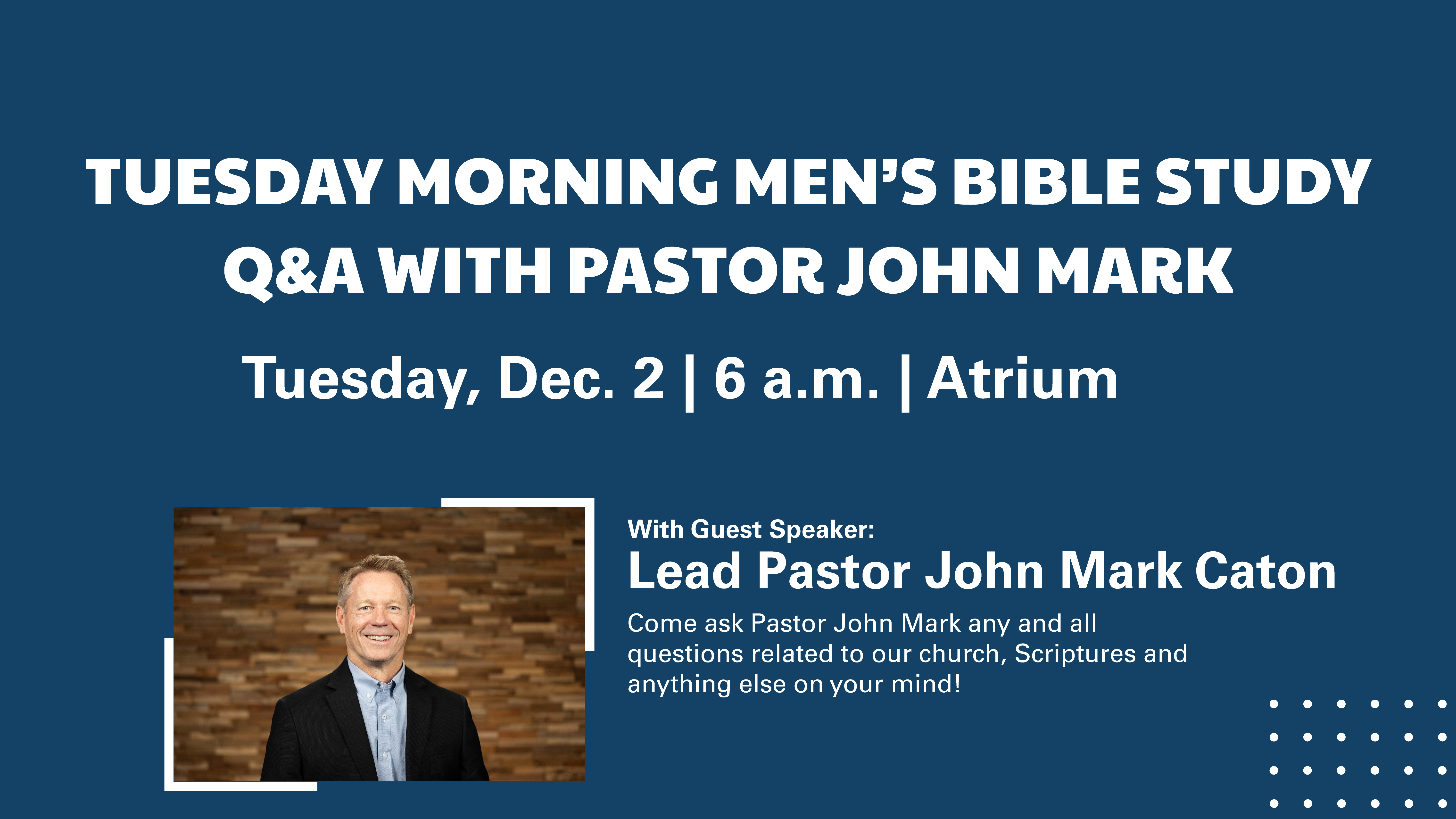 Cottonwood Creek Church - Q&A with Pastor John Mark