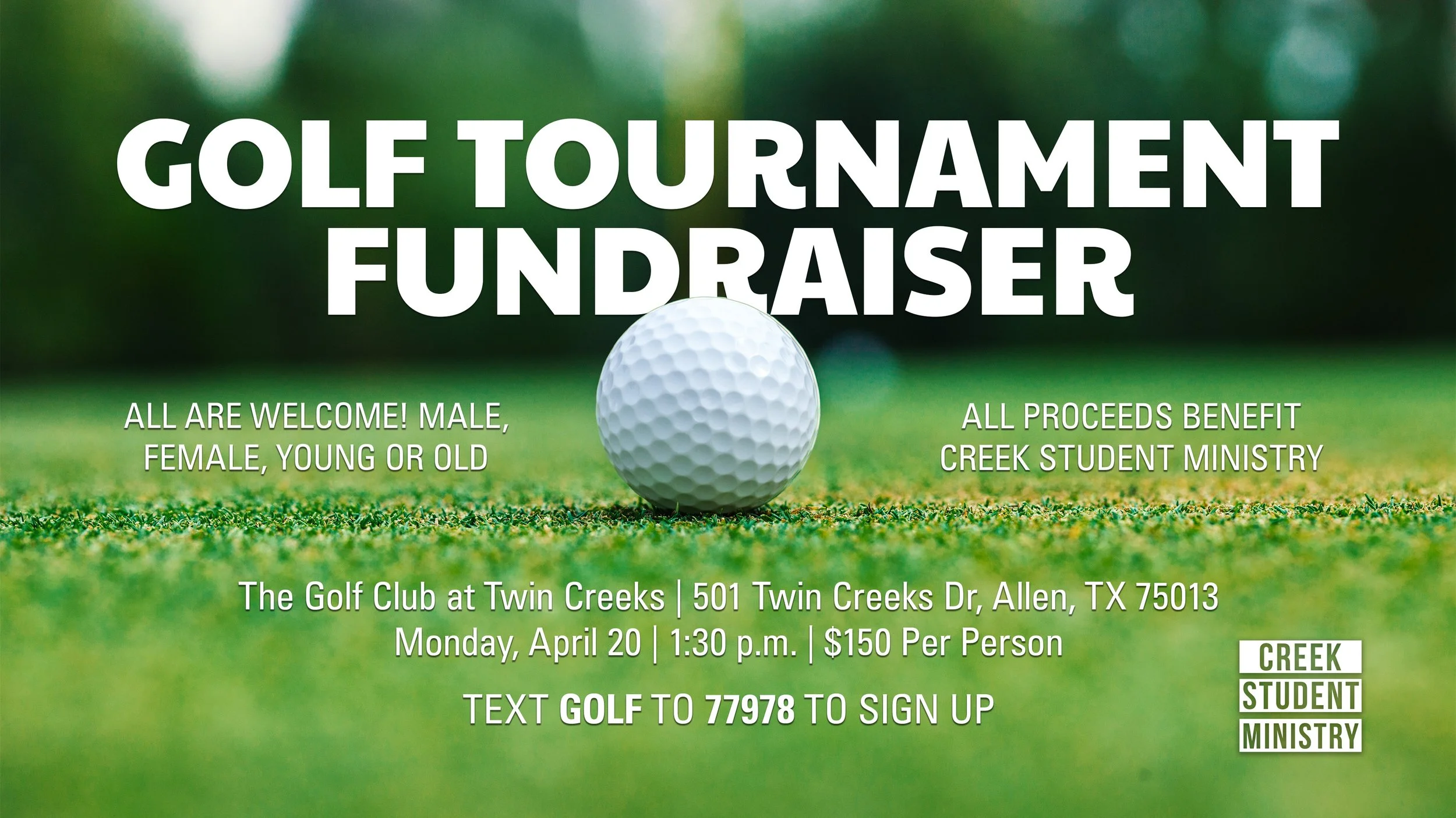 Cottonwood Creek - Student Ministry Golf Tournament Fundraiser